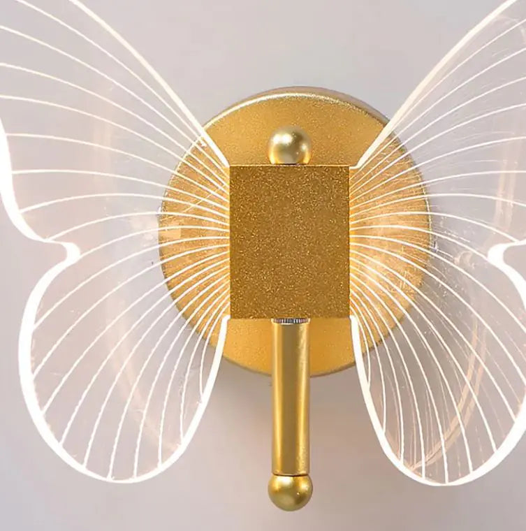 Luxury Butterfly Wall Lamp Bedside Warm Decoration