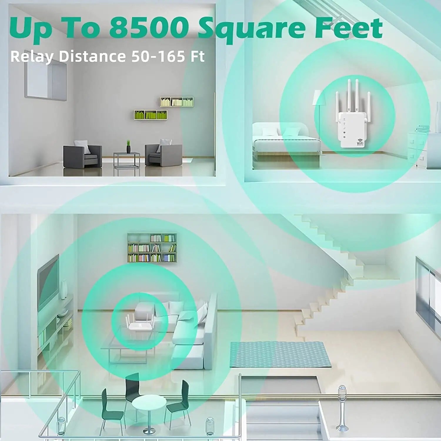 Fast WiFi Booster Router – Extend Coverage & High - Internet