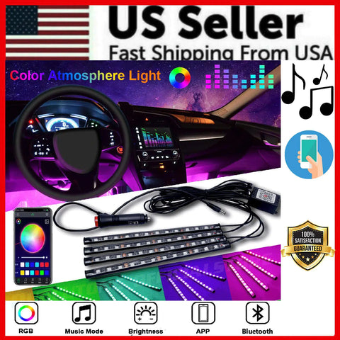Car Interior Atmosphere Light-Strip Bar Bluetooth Control