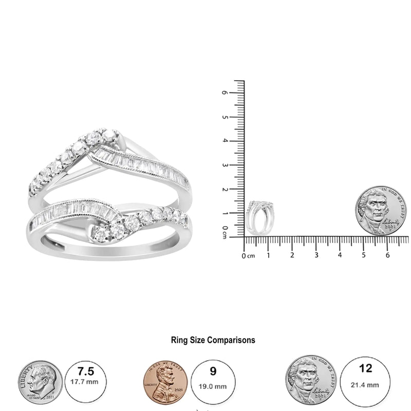 14K White Gold Wrap Ring
