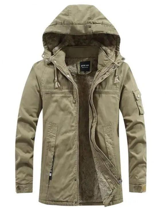 Stylish with Plush Men's Washed Jacket
