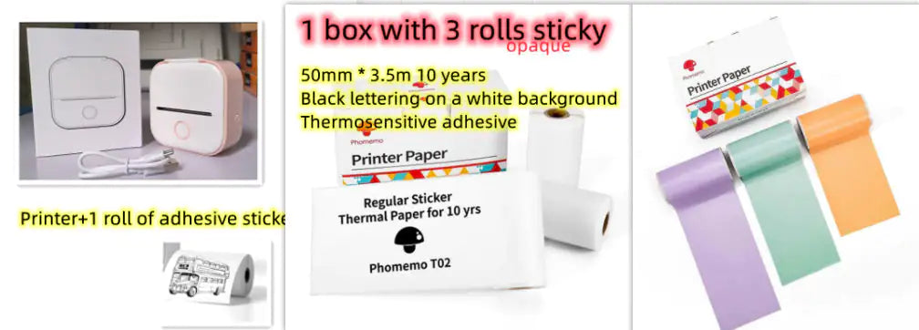 Portable Mini Thermal Label Printer Home Photo Printer Student Question Printer Bluetooth Mini Label Printer Price Tag