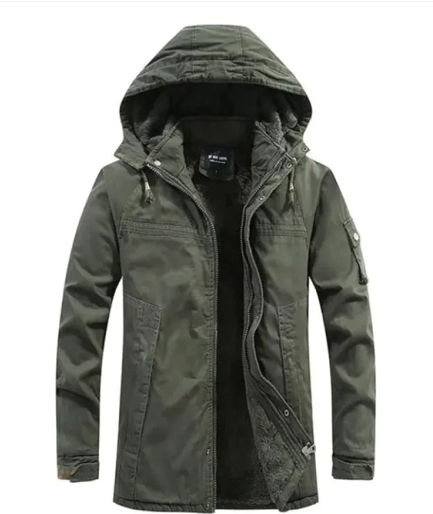 Stylish with Plush Men's Washed Jacket