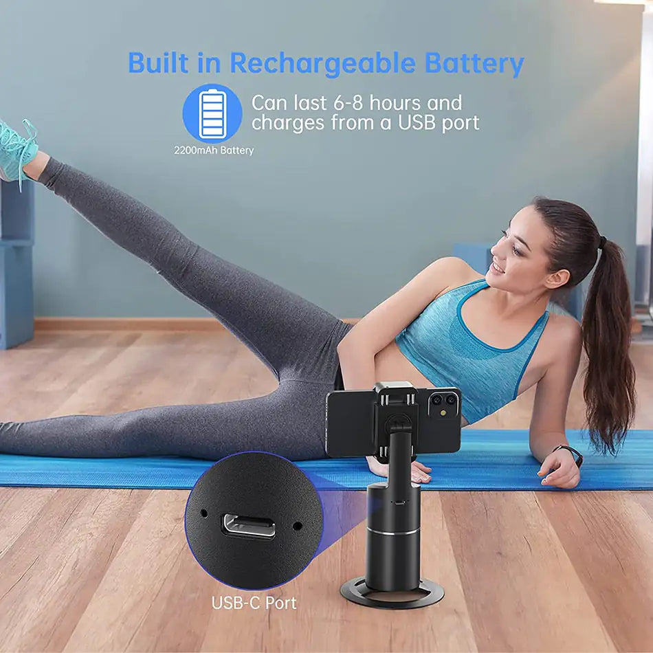 AI Smart Selfie 360° Tracker Perfect Selfies&Video Made Easy