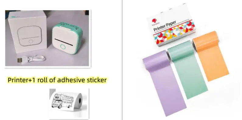 Portable Mini Thermal Label Printer Home Photo Printer Student Question Printer Bluetooth Mini Label Printer Price Tag