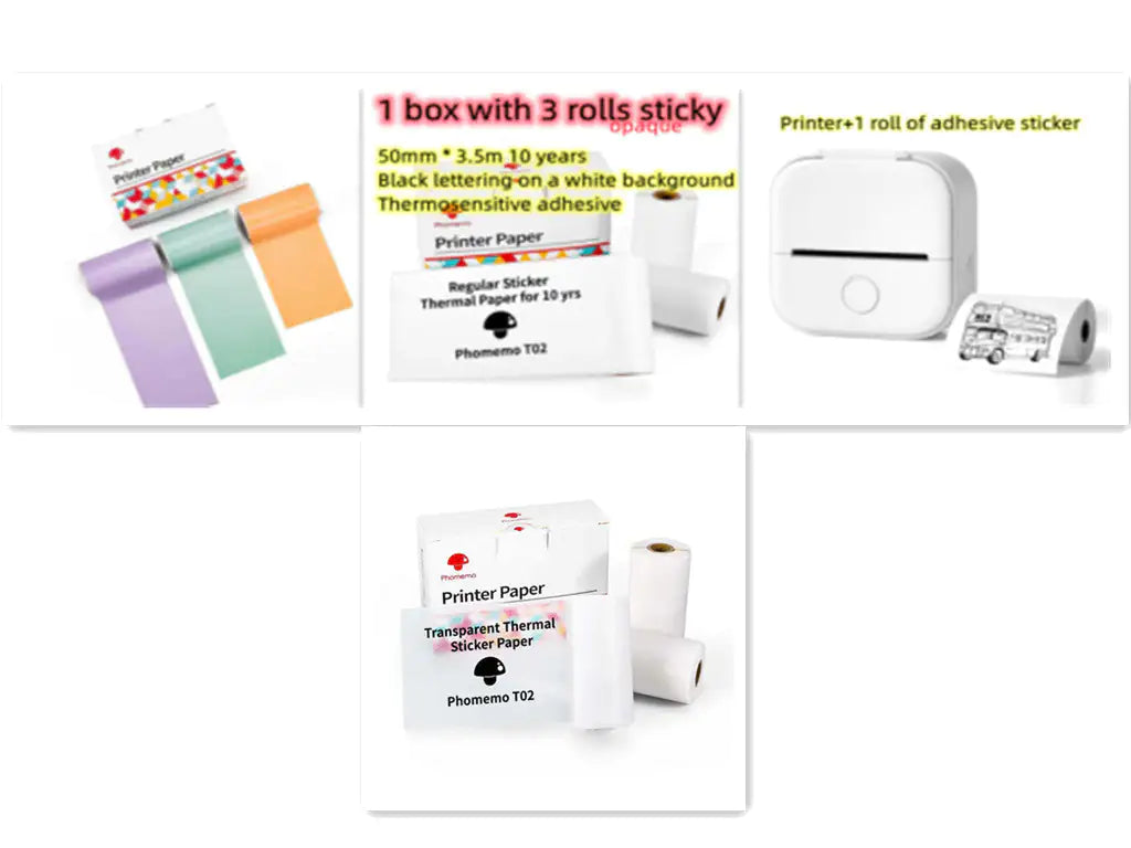 Portable Mini Thermal Label Printer Home Photo Printer Student Question Printer Bluetooth Mini Label Printer Price Tag