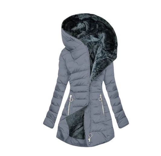 Cozy Plush Hooded Coat – Warm & Stylish Winter Outerwear
