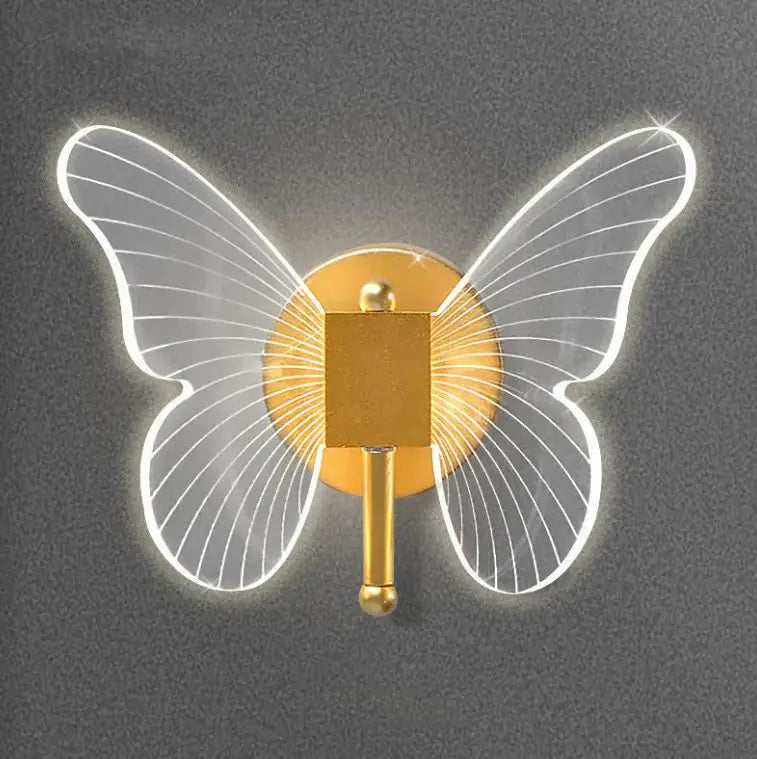 Luxury Butterfly Wall Lamp Bedside Warm Decoration