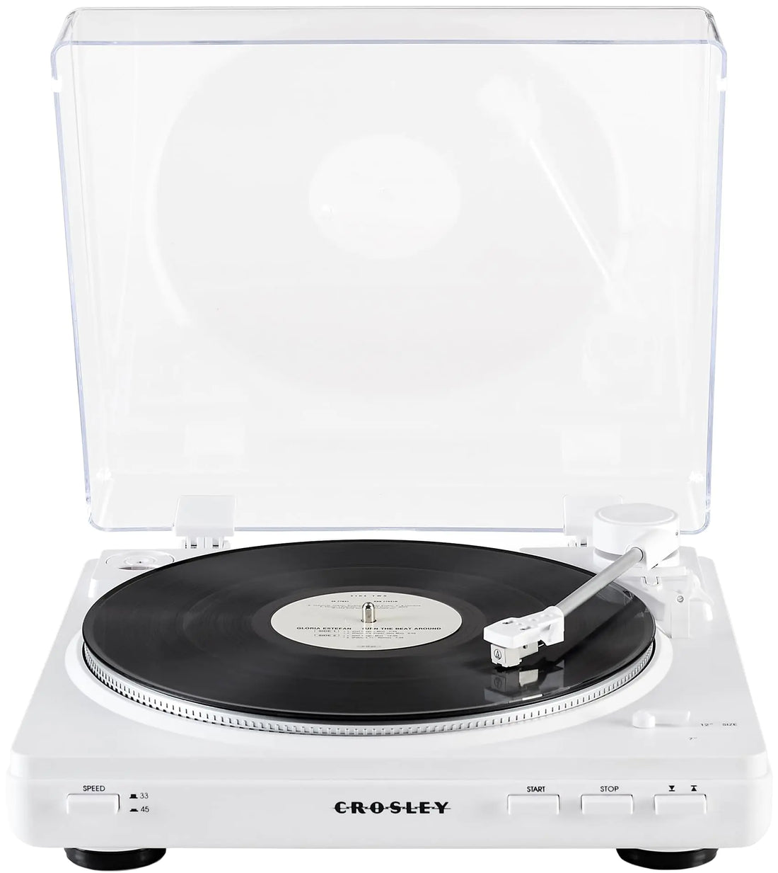 Crosley T400D-WH Record Player – Stylish Belt-DriveTurntable.