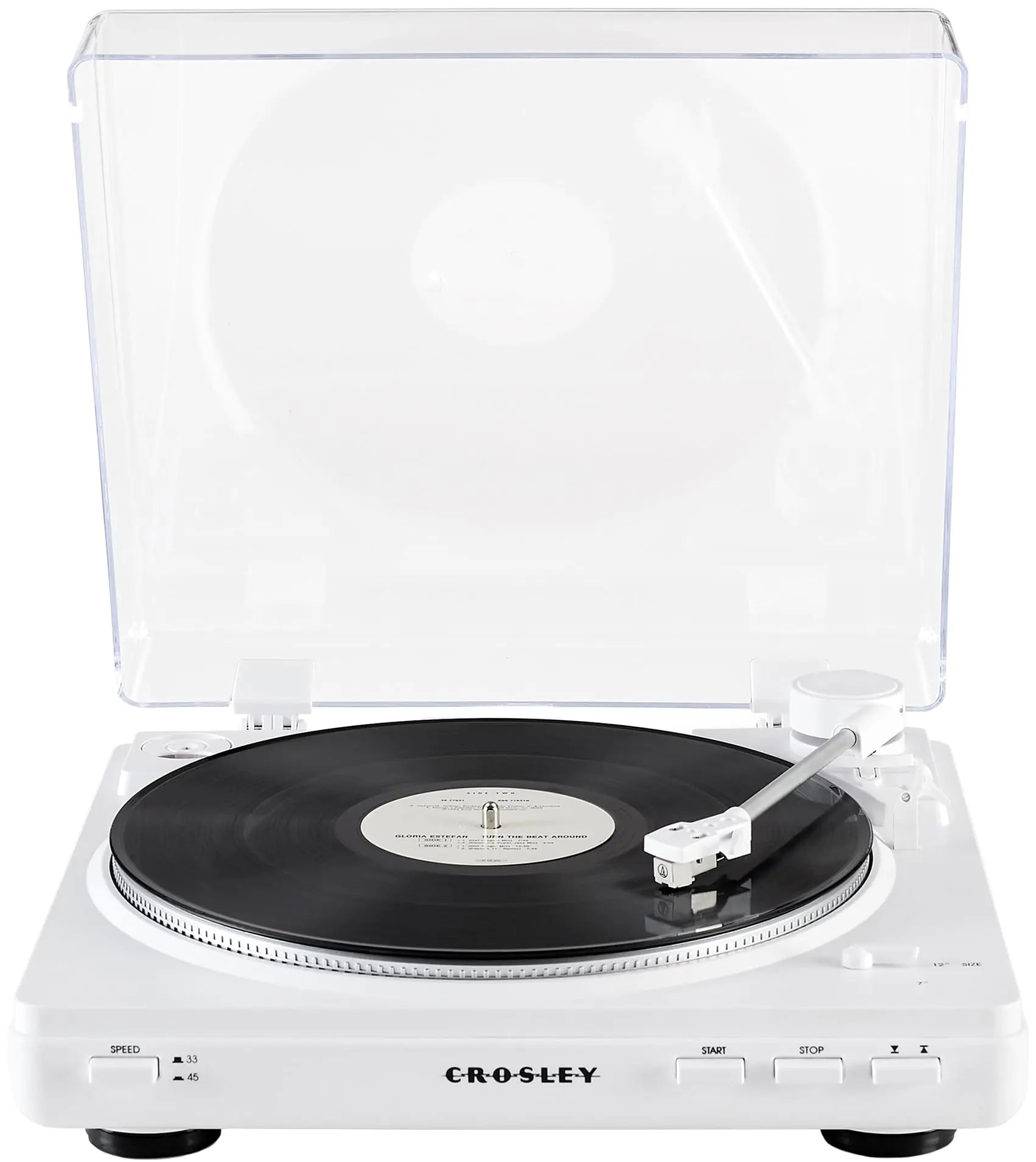 Crosley T400D-WH Record Player – Stylish Belt-DriveTurntable.
