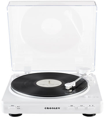 Crosley T400D-WH Record Player – Stylish Belt-DriveTurntable.