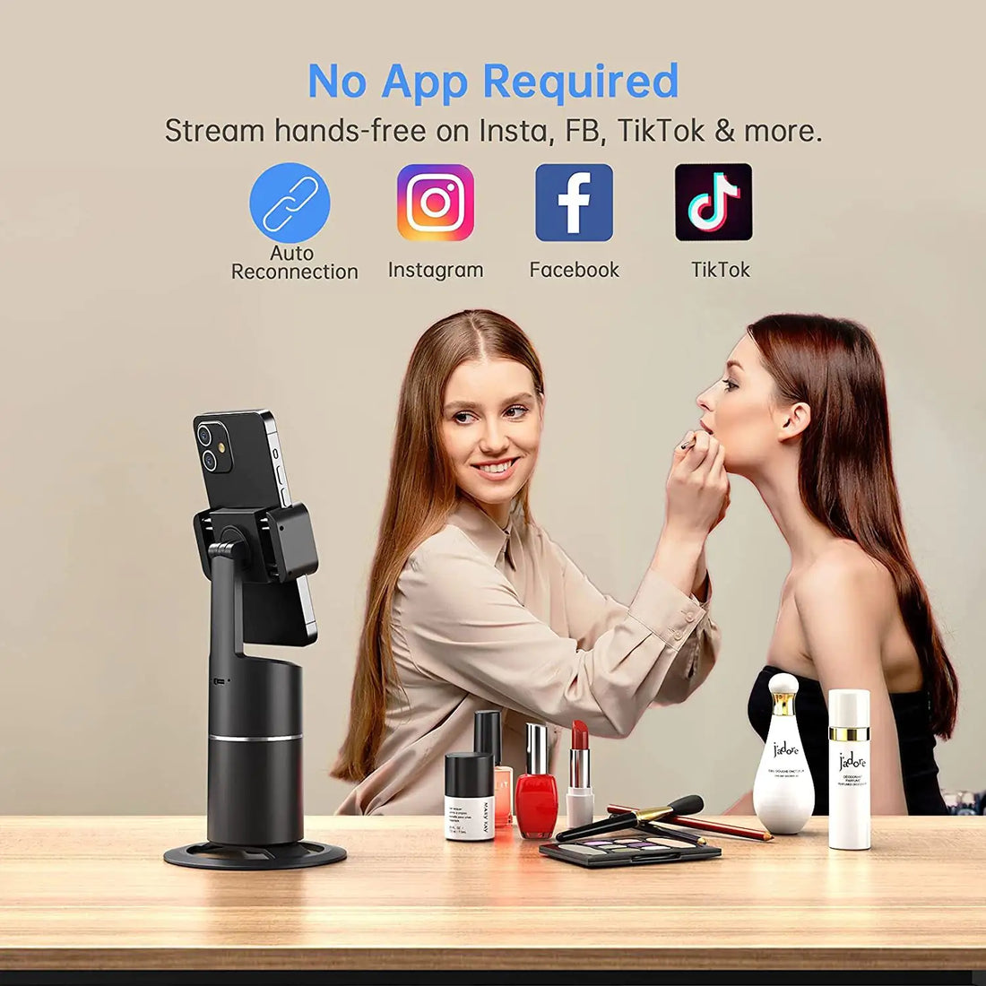 AI Smart Selfie 360° Tracker Perfect Selfies&Video Made Easy