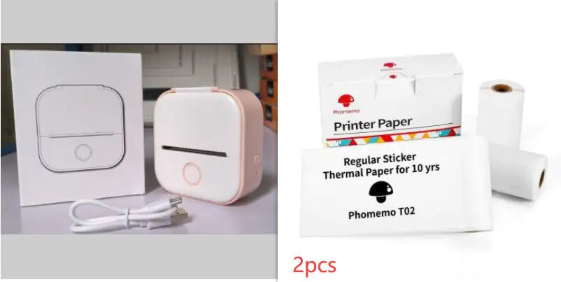 Portable Mini Bluetooth Thermal Label Printer with USB