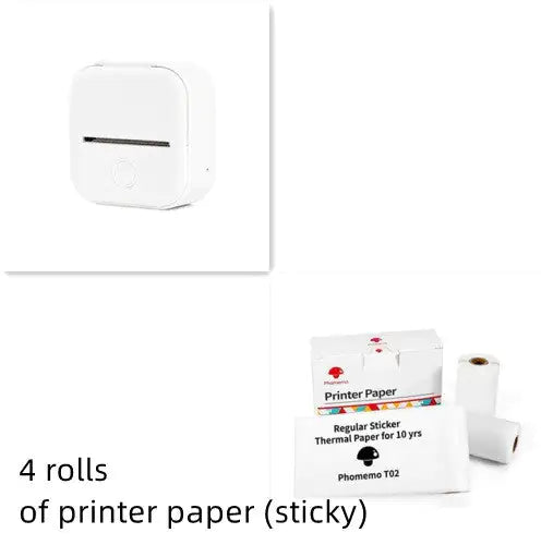 Portable Mini Bluetooth Thermal Label Printer with USB