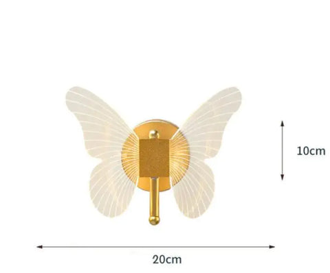 Luxury Butterfly Wall Lamp Bedside Warm Decoration