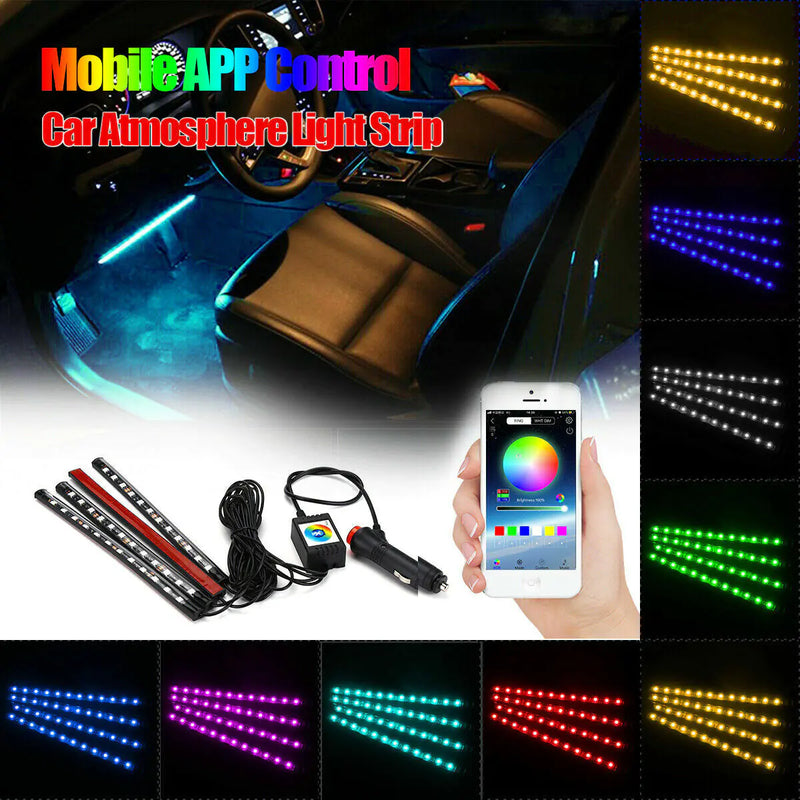 Car Interior Atmosphere Light-Strip Bar Bluetooth Control